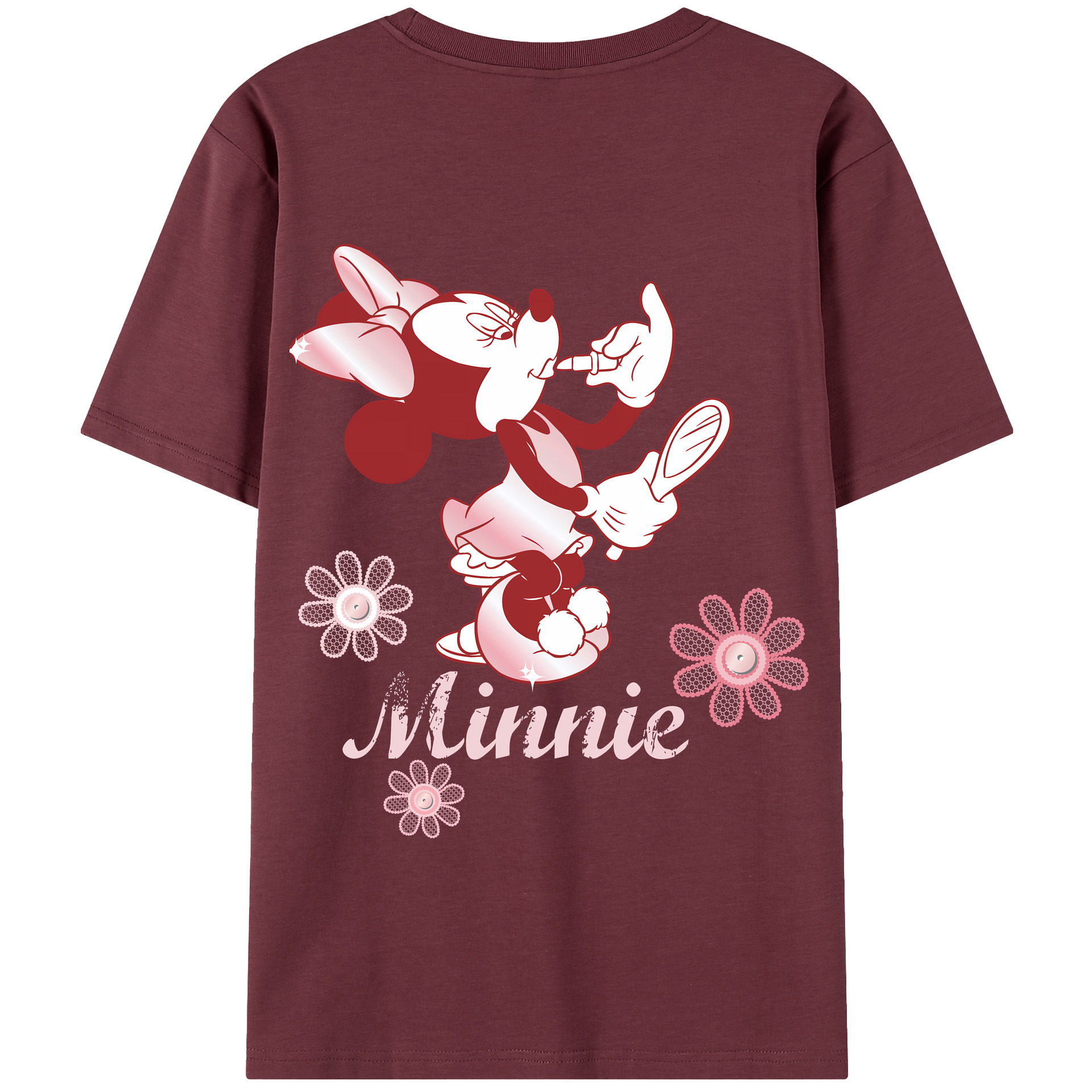 （画像用） ミッキーマウス Mickey Mouse 綿100％半袖Tシャツ（背面プリント）